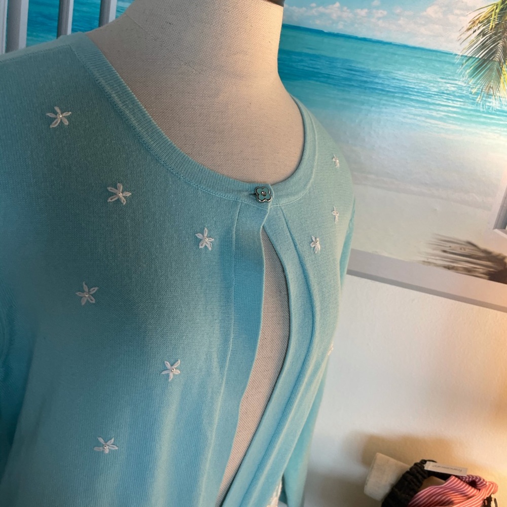 Charter Club XL little turquoise sweater! - Picture 2 of 4
